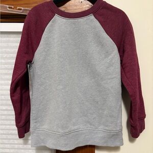 Cat & Jack Burgundy and Gray Sweatshirt 4t